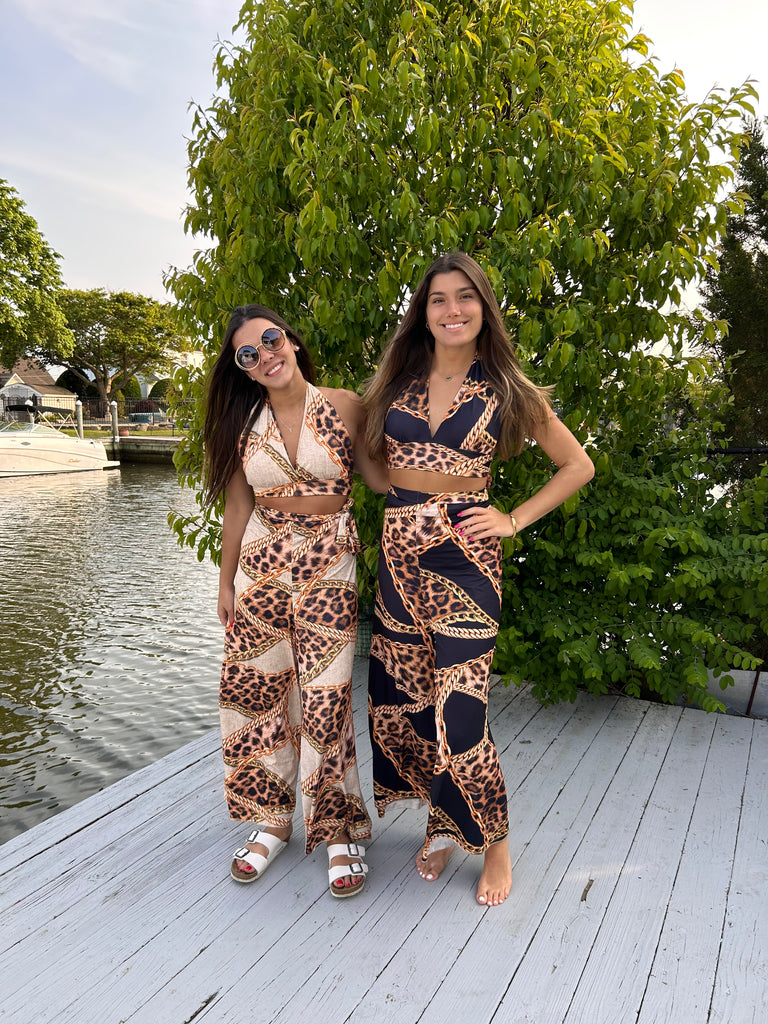 Marinho Wild Chic Chains Halter Top White